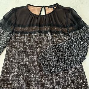 WHBM Silk and Lace Top